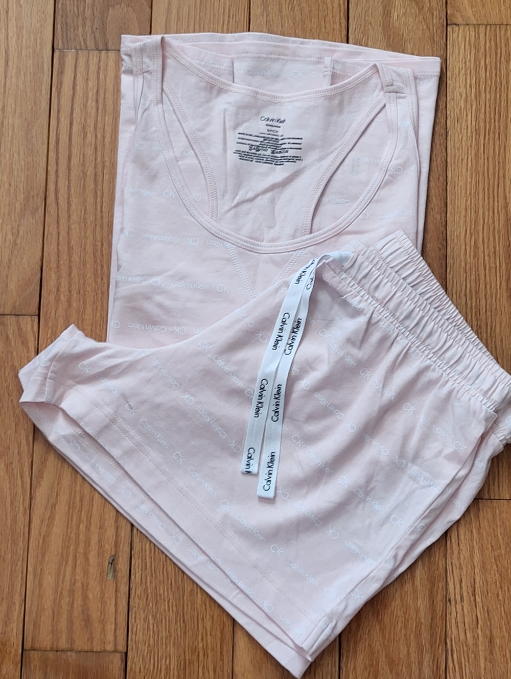 NWT Calvin Klein Pink Tank and Shorts PJ set